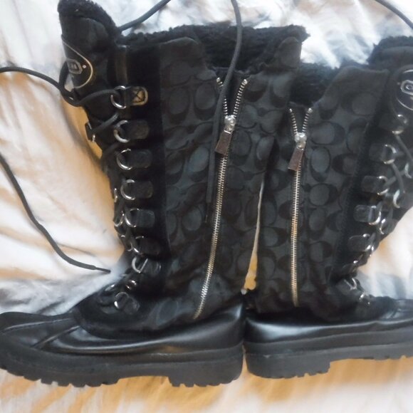 Coach New York Black Boots Womens Size 10 B Libby Boots - Picture 4 of 16